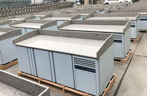 Nhà Máy Tùy Biến Loại Mới Tủ Lạnh Kính Top <span class=keywords><strong>Prep</strong></span> Bảng Tủ Lạnh Tủ Đông Bánh Pizza Salad Bar Bánh Sandwich Hiển Thị Truy Cập Máy Làm Lạnh - Product Image 6