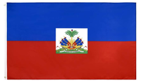 Bandera de Haití 3x5 pies, poliéster de lujo resistente y duradero, para interior/exterior con rayas cosidas y ojales de latón