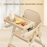 Chaise haute pliable et réglable pour enfants de 0 à 12 mois, utilisation pratique à domicile, chaise haute multifonctionnelle pour bébé