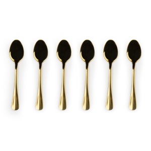 Ensemble de 6 cuillères à café Excelsa en acier doré 14,5x1,5x3 cm - Product Image 1