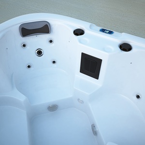 Bañera de Hidromasaje de Lujo para Adultos, Jacuzzi con Función de Hidromasaje, Bañera de Hidromasaje con Burbujas para Jardín Exterior, Bañera Pequeña - Product Image 5