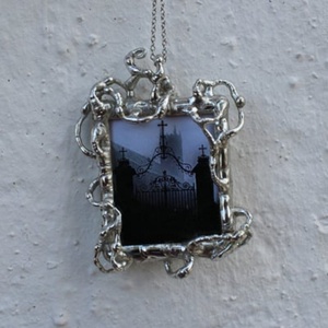 Vintage Punk Style Amulet <b>Necklace</b> with Yellow <b>Opal</b> Exquisite Hollow Design Gold Plated for Engagement Wedding or Party Gift - Product Image 4