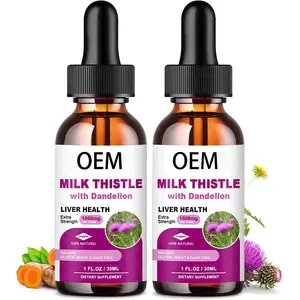 Organic Cold Extraction Process Convenient Liquid Formula Essential Oil for Liver Health Milk Thistle with Dandelion