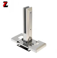 Rampe d'escalier carrée en acier inoxydable poli miroir Tezen avec support de verre, assemblage complet, résistante à la rouille, quincaillerie extérieure DIY