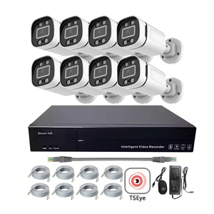 ระบบกล้องวงจรปิดรักษาความปลอดภัยภายในบ้าน4K 8CH 8MP ชุด NVR กล้อง IP แบบมีสาย POE กล้องมองกลางคืนการ์ด SD บุคคล/ยานพาหนะการตรวจจับ24-7 - Product Image 1
