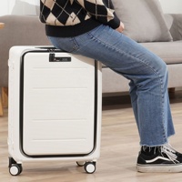 Maleta Moderna Rígida de PC con Ruedas Plegables, Unisex, Ligera, para Viajes de Negocios, con Asa de Transporte y Ruedas Fijas con Bloqueo