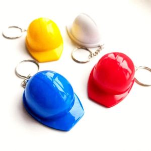 Bottle Opener Safety Construction Helmet Keychain Mini <b>Keyring</b> Professional Factory Custom Hard Plastic Hats Key Chains - Product Image 1