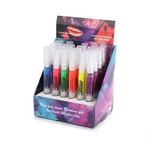 Kerst Make-Up Neon Verf Pers Pen Vorm Borstel Ferrule Potloden Splicing Structuur Bodypainting Pen Stick Verf Voor Gezicht