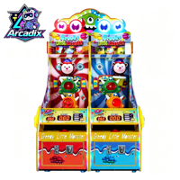 Machine de jeu d'arcade à monnayeur pour enfants, modèle 'Petit Monstre Gourmand', jeu de lancer de balles et de récupération de tickets, en plastique, en anglais, pour centres de jeux