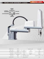 Bras robotisé SCARA industriel 4 axes, haute vitesse, charge utile de 3 kg, 6 kg, 10 kg pour l'assemblage et le placement