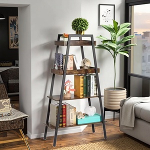 Moderno semplice libreria <span class=keywords><strong>in</strong></span> legno con <span class=keywords><strong>ferro</strong></span> <span class=keywords><strong>battuto</strong></span> a più strati Rack di stoccaggio per mobili per la casa per soggiorno cucina - Product Image 5