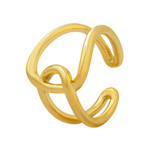 Polished Stainless Steel Geometric Knot Open Band - Product Image 3