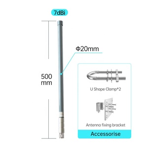 Dài khoảng cách 2400-2500mHz không thấm nước ngoài trời Omni Directional 50cm tăng cao 7dBi 2.4 Gam Wifi FPR sợi thủy tinh <span class=keywords><strong>Antenna</strong></span> - Product Image 5