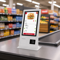 Terminal de paiement en libre-service SDK 15,6 pouces, terminal de point de vente, lecteur de code-barres NFC, machine de point de vente pour restaurant, restauration rapide, caisse, intérieur