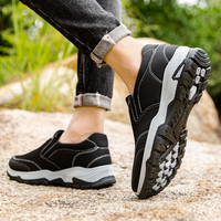 Chaussures décontractées confortables pour hommes, mocassins, chaussures homme noires, chaussures à enfiler pour hommes