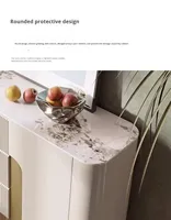Buffet en bois crème et marbre de luxe haut de gamme, meuble multifonctionnel moderne pour cuisine, salle à manger, salon, écologique