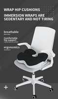 Coussins de siège en mousse à mémoire pour chaises de bureau Siège de voiture Fauteuil roulant Sciatique Coccyx Coccyx Soulagement de la douleur pour les conducteurs sédentaires