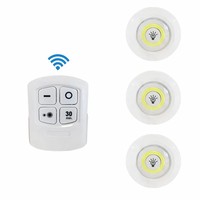 Lampe LED sans fil sous l'armoire, télécommande, intensité réglable, lumière de nuit pour armoire, chambre à coucher, cuisine, lampe à piles