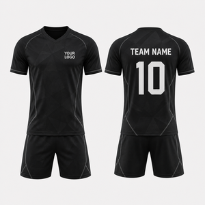 Maillot de football personnalisé respirant pour homme adulte, 100 % polyester, manches courtes, uniforme d'entraînement de football par sublimation pour équipe - Product Image 2