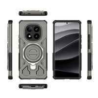Étui de téléphone avec béquille en métal pour Redmi 14C/K80 Pro/Note 14 Pro Plus Turbo 4 - Mode Luxe Transparent, Anti-Chute