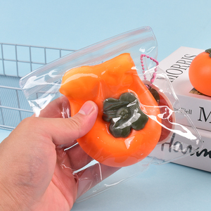 Juguetes Blandos con Forma de Fruta Creativos, Juguetes Antiestrés de Caqui, Pelota de TPR Suave con Forma de Fruta para Aliviar la Ansiedad, Regalos para Niños - Product Image 4