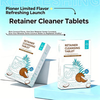 Tablettes nettoyantes pour aligneurs dentaires, anti-bactériennes, efficaces contre les taches naturelles, saveur noix de coco, pour l'hygiène bucco-dentaire