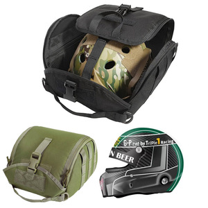 Étui de rangement camouflage pour casques de <span class=keywords><strong>moto</strong></span> et de vélo, sac tactique à coquille MOLLE pour casque - Product Image 2