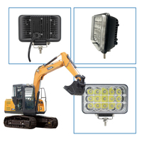 Nouveau phare auxiliaire LED intégré carré de 5 pouces 45W IP67 à faisceau haut/bas avec boîtier en aluminium moulé sous pression pour excavatrice et chariot élévateur