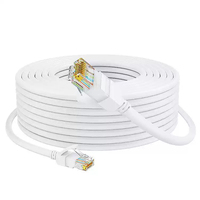 Kabel Ethernet 0G Cat6a/Cat7 RJ45 Patch Cord S/FTP Shielded/UTP T568B Abu-abu/Putih 10Gbps 500MHz/600MHz Panjang Sesuai Pesanan