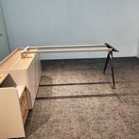 Cadre de bureau exécutif en forme de L, mobilier de bureau moderne, cadre de table en métal, bureau d'ordinateur en forme de L