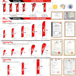 FEAMONT Outdoor-Werbebanner mit Druck für Restaurants – Werbe-Beachflags, Federfahnen, kundenspezifische Werbung für Unternehmen - Product Image 2