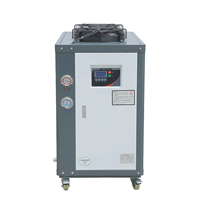 Refroidisseur industriel automatique JMET avec protection contre la surchauffe, 10HP, refroidissement par air, commande PLC, réfrigérant R-22, compresseur vortex 28KW