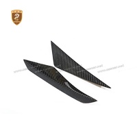 Lame de pare-choc avant en Fiber de carbone véritable, lot de 2,