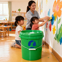 Conteneur en plastique HDPE écologique de 5 gallons avec poignée et couvercle à fermeture sécurisée pour l'emballage industriel de la teinture et du vernis
