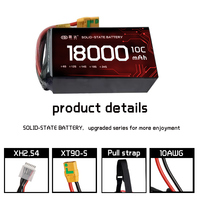 Batterie LiCoO2 à semi-conducteurs 18000mAh 10C 8S 29.6V certifiée CE, 800 cycles, pour drones de grande taille et vol longue durée - Vente chaude