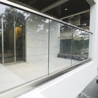 En aluminium garde-corps en verre profilé en u avec le meilleur prix balustrade en verre de courrier