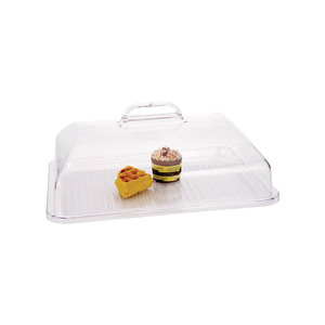 Bandeja de servicio de exhibición Bandeja de comida de policarbonato Bandeja de servicio de comida de plástico duro transparente de 14x18 pulgadas - Product Image 2