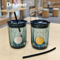 Gobelet Zodiaque Exquis et Tendance, Résistant aux Hautes Températures, Bleu Foncé, Écologique, Style Européen, pour Utilisation Extérieure, Gobelet Premium avec Paille