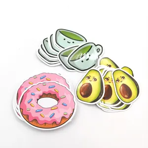 Custom Printing Waterproof Vinyl Die Cut Stickers Cute Cartoon Adhesive PVC Label Sticker