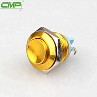 Interrupteur de démarrage du moteur à bouton haut de 16 mm en acier inoxydable CMP, étanche