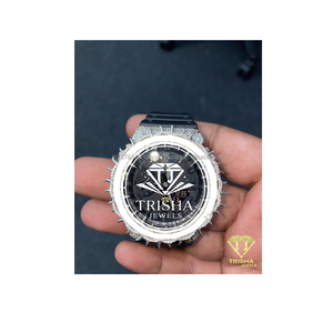 Reloj de Diamantes Moissanite VVS Más Vendido, Plata de Ley 925, Estilo Hip Hop, Disponible al Mejor Precio del Mercado - Product Image 1