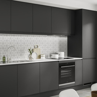 Armoires de cuisine en MDF peintes, style moderne français, personnalisables, écologiques, faciles à nettoyer, adaptées aux appartements et aux villas