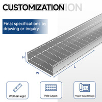 Hdmann - Certifié IEC - 400 mm - Anti-corrosion - Robuste - HDG - Caisson à câbles perforé - Pour le câblage des stations de dessalement