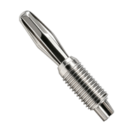 Connecteur banane croisé en cuivre massif 4,0 mm - Accessoire terminal métallique à broche filetée pour fil soudé