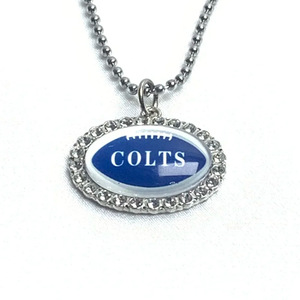 Nuevo Collar con Nombre de Equipo de Fútbol Americano, Colgante Ovalado con 32 Gemas de Diamantes, Regalo para Fanáticos, Accesorio para Fiestas y Días de Partido, Personalizado - Product Image 1