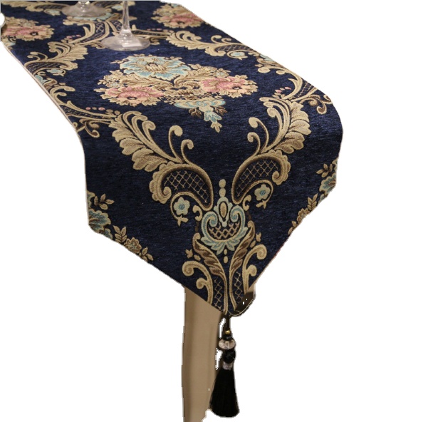 Домашний декор, вязаная прямоугольная настольная Дорожка в традиционном китайском стиле с цветочной вышивкой для гостей