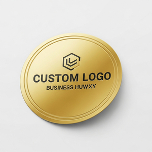 XJY adhesivo permanente personalizado oro lujo impermeable su propio logotipo de <span class=keywords><strong>negocio</strong></span> impreso impermeable transferencia UV 3D pegatinas metálicas - Product Image 3
