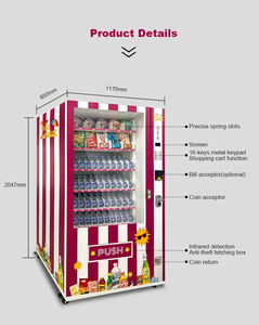 Touch Automatic <b>Drinks</b> and Snacks Combo Vending Machine with SDK Function - Product Image 5