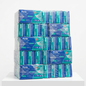 Perla Couche-culotte jetable pour adulte, protection anti-fuites, surface sèche, feuille de protection respirante, capacité d'absorption de 800 ml, unisexe, taille L, 30 pièces - Product Image 4