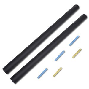 W2B VidaXL adesivo da parete lavagna 2 'x 9.8' lavagna parete decalcomania 2 rotoli con gessetti - Product Image 3